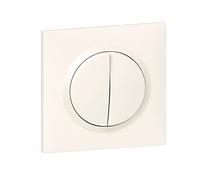 Legrand - Dooxie 10A-230 V double switch or 2-way switch ~ supplied with white square plate