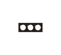 Legrand Dooxie LEG600883 PL 3P Style Square Switch/Socket Cover Plate with 3 Holes Ebony Wood Effect
