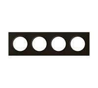 Legrand - Dooxie Square Plate 4 Holes Black Velvet Finish