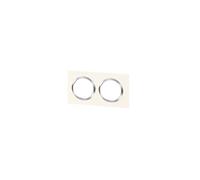Legrand - Dooxie Square Plate with 2 Positions matt White Finish with Chrome Effect Ring