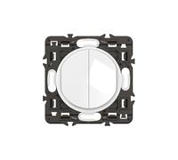 LEGRAND - Double or two-way switch - 10A - Complete lighting control - Complete with a plate - White