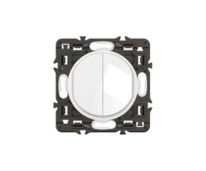 LEGRAND - Double or two-way switch - 10A - Complete lighting control - Complete with a plate - White