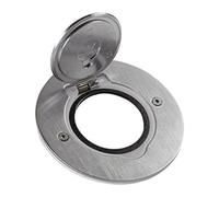 Legrand Floor Boxes - Round Base for 2 Units Stainless Steel