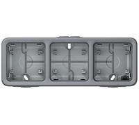 Legrand leg69680 Plexo Box with Programmable 3 Horizontal Positions Grey End Caps
