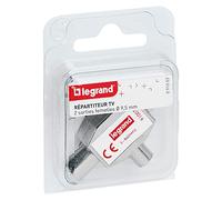 Legrand LEG91002 TV Splitter Shielded 1 Male Input / 2 Female Outputs Diameter 9.52