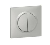 Legrand LEG95031 VV 10A Aluminium CPT Dooxie Double On-Off/Two-Way Switch Complete Aluminium