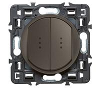 Legrand LEG99525 Celiane2 Control Switch Double Socket-Graphite