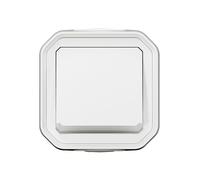 Legrand - Light switch 10A - Plexo - Waterproof IP55 - Complete lighting control ready to install - Flush mount - White - 069823LE