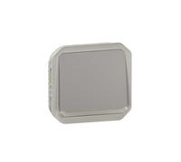 Legrand - Light switch 10A - Plexo - Waterproof IP55 - Composable lighting control to install with box or frame - Grey - 069542LE