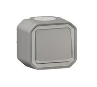 Legrand - Light switch 10A - Plexus - Waterproof IP55 - Complete lighting control ready to install - Surface mount - Grey - 069713LE