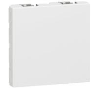Legrand Mosaic Antibacterial White Cover Plate 2 Modules - 078721 [10 Pieces]