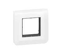 LEGRAND | Mosaic Plate with Bracket, Screw Fastening for 2 Modules, Contemporary Design Bright White, Easy Recessed Mounting