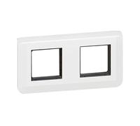 Legrand - Mosaic Plate with Support for 2 x 2 modules Horizontal mounting - White