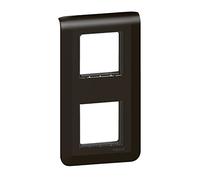 Legrand - Mosaic Plate with Support for 2 x 2 modules Vertical mounting - matt Black