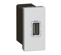 Legrand Mosaic USB Charger 5V 750mA 1 Module Aluminum - 079391