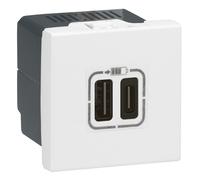 Legrand Mosaic USB Charger Type C 2 Module White - 077592