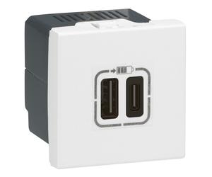 Legrand Mosaic USB Charger Type C 2 Module White - 077590