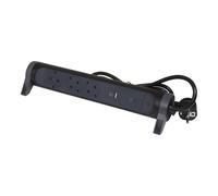 Legrand Mountable And Rotatable USB A+C OSB 3x2P+A 1.5m Black (European Socket) - 694512 [5 Pieces]