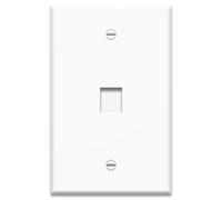 Legrand - OnQ Oversized Wall Plate, Single Gang Large Wall Plate, 1 Port Wall Plate is 75IN Higher and Wider Than Standard Size Wallplates, White, 10 Count, WP3301WH10