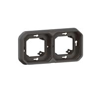 LEGRAND PLEXO 069607L Recessed Plate - 2 Positions - Horizontal or Vertical - Anthracite