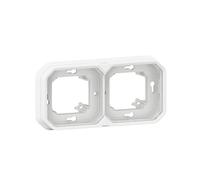 Legrand Plexo 069694L Recessed Plate - 2 Positions - Horizontal or Vertical - White