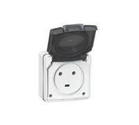 Legrand Plexo 20 A 2P + T IP55 Waterproof leg91655 Surface-Mounted Socket Shuttered IK08 Grey 90 x 90