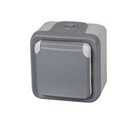 Legrand Plexo - Watertight Plug Base with Cover for Surface - Grey