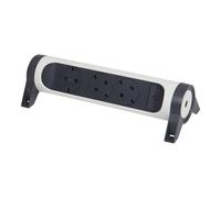 Legrand Premium 3x2P+A Socket Without Cord Black-White (European Socket) - 694543 [5 Pieces]
