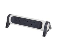 Legrand Premium 3x2P Socket With Earth Without Cord Black-White (European Socket) - 049464 [5 Pieces]