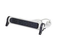 Legrand Premium 4-Way Rotary Mountable Socket 1.5m Cord (European Socket) - 694529 [5 Pieces]