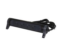 Legrand Premium 4x2P Outlet With 1.5M Cord - Black (European Socket) - 049449 [5 Pieces]