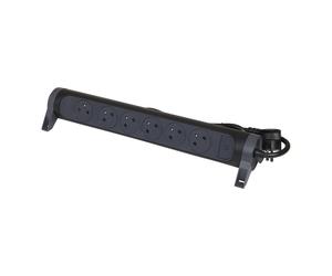 Legrand Premium 6 Outlet Power Strip With 3m Cord - Black (European Socket) - 049463 [5 Pieces]