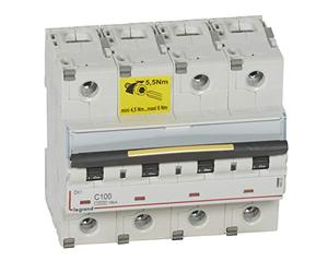 Legrand prot.dx3 industrial magnetothermal dx3 10/16ka-c 4-pole 100a