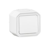 Legrand - Push button switch 10A - Plexo - Waterproof IP55 - Complete lighting control ready to install - Surface mount - White - 069760LE