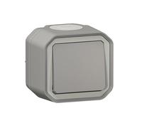 Legrand - Push button switch 10A - Plexus - Waterproof IP55 - Complete lighting control ready to install - Surface mount - Grey - 069720LE