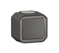 Legrand - Push button switch 10A - Plexus - Waterproof IP55 - Complete lighting control ready to install - Surface mount - Anthracite - 069790LE