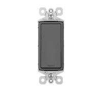 Legrand Radiant TM870BK 15 Amp Rocker Wall Switch, Single Pole Decorator Light Switches, Black (Without Wall Plate, 1)