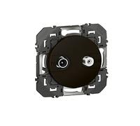 Legrand Sat Compo LEG95284 TV Socket Dooxie Type F Screw-On Black Finish