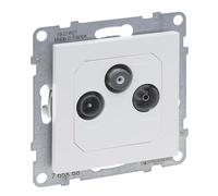 LEGRAND, Seano 765168 Feed-Through Socket TV-R-SAT HD-TV Connection Loss 14 dB Ultra White