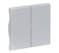 LEGRAND, Seano 765208 Series Rocker for Series Switches, Double Toggle Switch and Double Push Button, Switch Cover, Rocker Plate, Colour: Painted Aluminium
