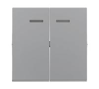LEGRAND, Seano 765209 Series Rocker for Illuminated Series Switches, Double Toggle Switch and Double Push Button, Switch Cover, Rocker Plate, Colour: Painted Aluminium