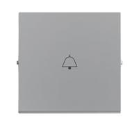 LEGRAND, Seano 765212 Rocker Switch with Bell Symbol for Toggle Switch, Button and Cross Switch, Switch Cover, Rocker Plate, Colour: Painted Aluminium