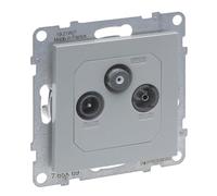 LEGRAND, Seano 765269 End Socket TV-R-SAT HD-TV, Connection Loss 10 dB, Colour: Varnished Aluminium