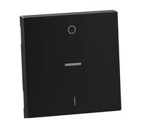 LEGRAND, Seano 765310 Rocker Switch for 2-Pin Off Switch with Lighting Window Including Symbol O/I (Off/On), Switch Cover, Rocker Plate, Colour: Black Lacquered