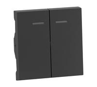 LEGRAND, Seano 765409 Series Rocker for Illuminated Series Switches, Double Toggle Switch and Double Push Button, Switch Cover, Rocker Plate, Colour: Anthracite Lacquered