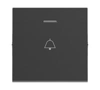 LEGRAND, Seano 765415 Rocker Switch with Bell Symbol for Illuminated Toggle Switch, Button and Cross Switch, Switch Cover, Bell Cover, Colour: Black Painted