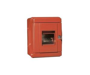 LEGRAND, Security Box Red IP 55 - IK 07 for 4 Modules with Built-in Lock for Locking Key Box 038083
