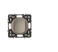 LEGRAND - Single or two-way switch - 10A - Complete lighting control - Ready to install with a plate - Titanium - Set of 4