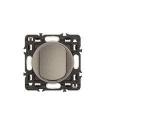 LEGRAND - Single or two-way switch - 10A - Complete lighting control - Ready to install with a plate - Titanium - Set of 4