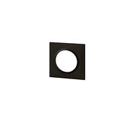 Legrand - Square Dooxie 1 Hole Plate with Black Velvet Finish
